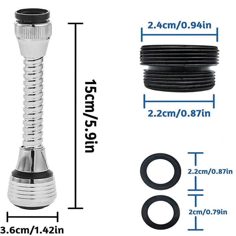 Extensor De Torneira De Alta Pressão 360 Bubbler Rotativo