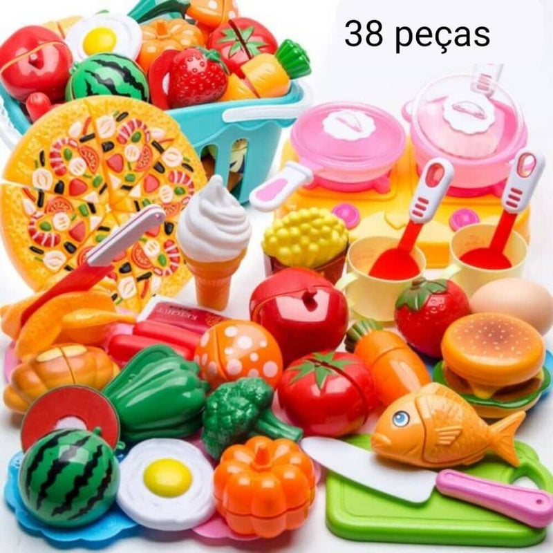 Conjunto de Comidas - Brinquedo de comidinhas divertidas para sua criança